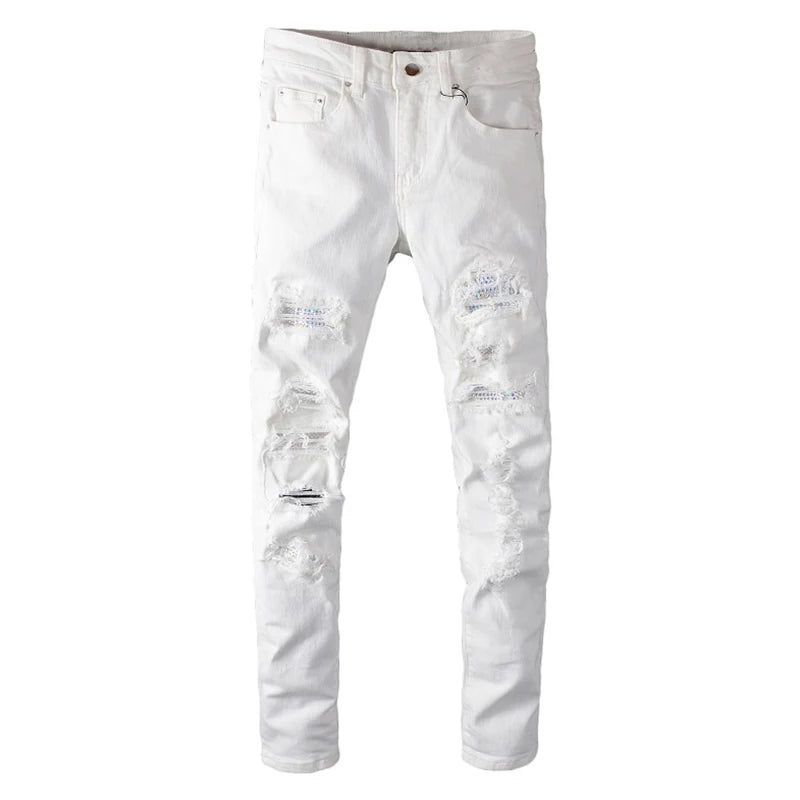White Crystal Jeans