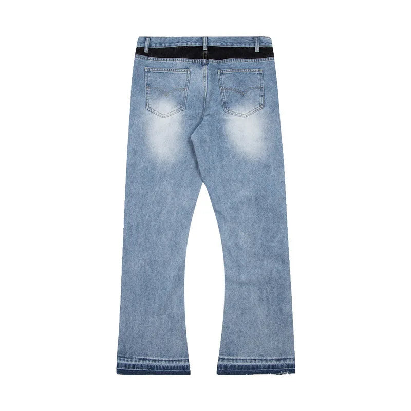 Seasonal Embroidered Flared SkyBlue Jeans