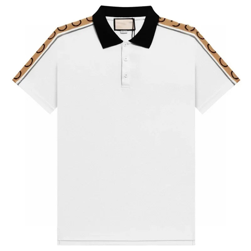 Loose Casual White Polo Shirt