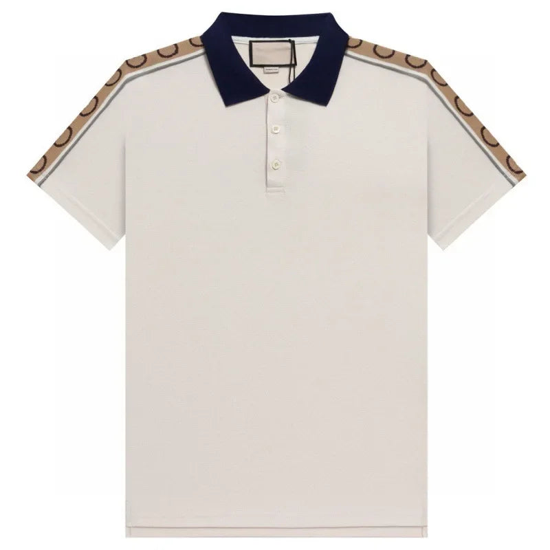 Loose Casual Apricot Polo Shirt