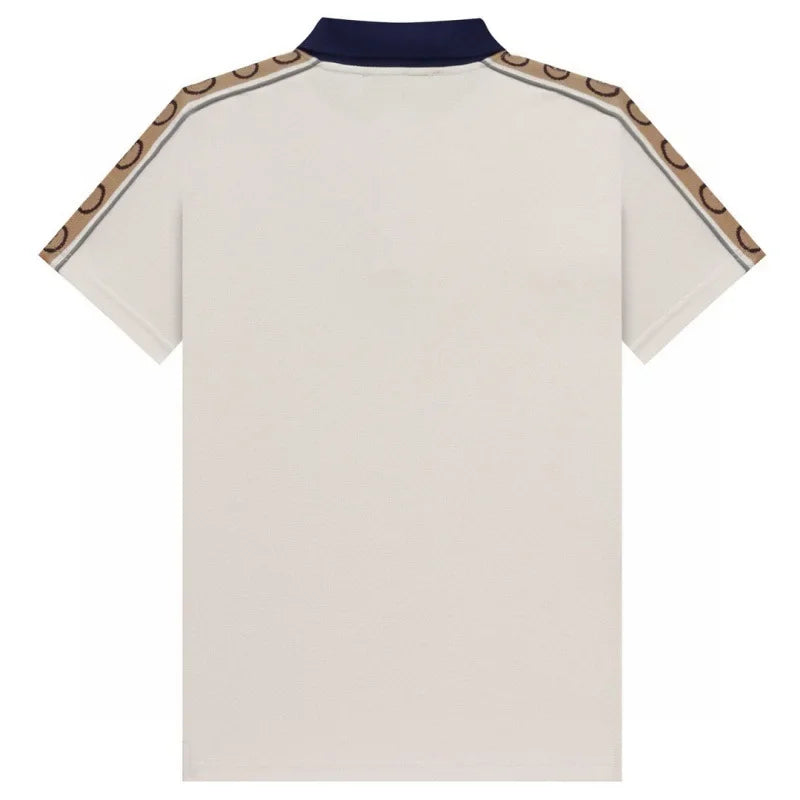 Loose Casual Apricot Polo Shirt