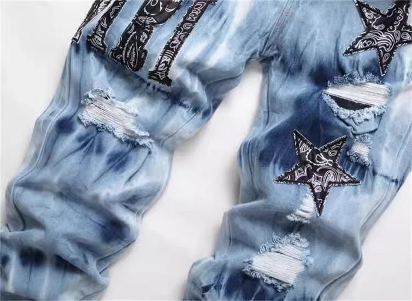 Star Embroidery Jeans