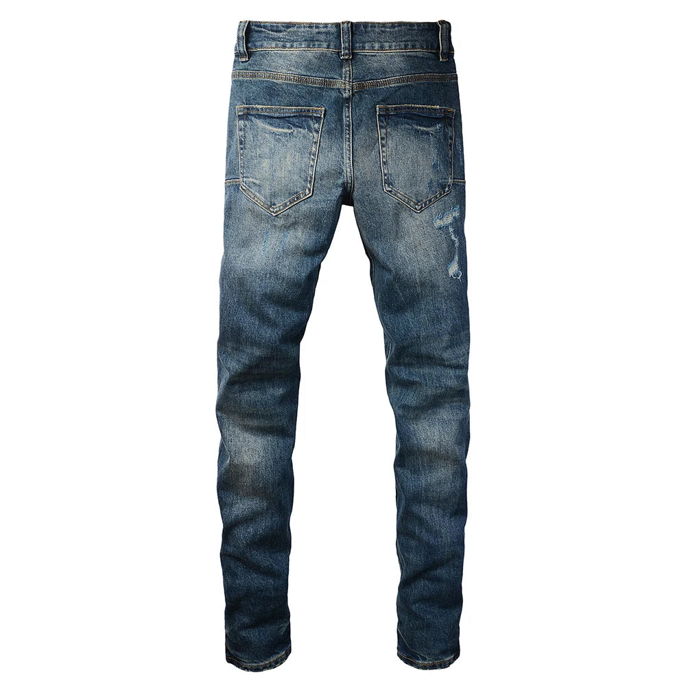 Ripped Denim Jeans Blue