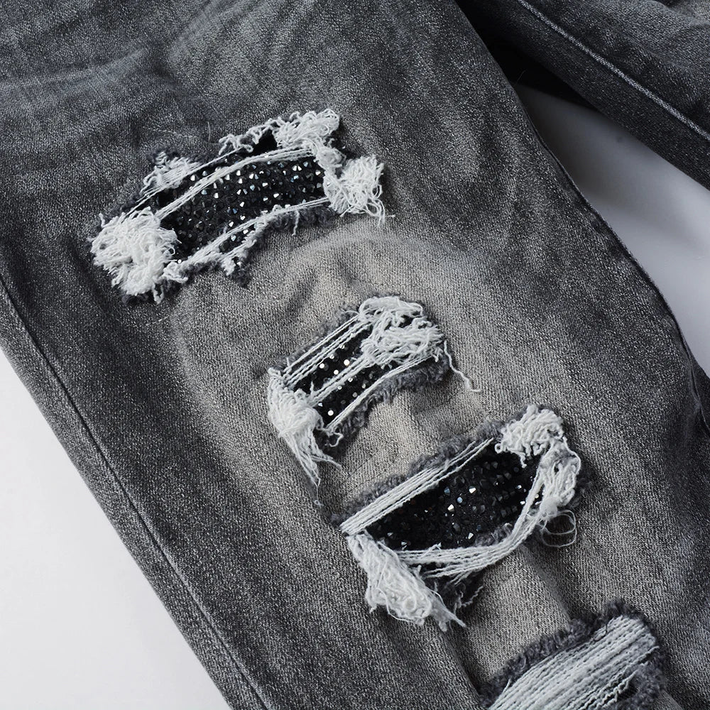 Crystal Stretch Denim Jeans