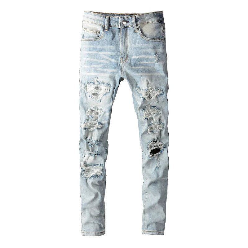 Crystal Jeans Streetwear Skinny