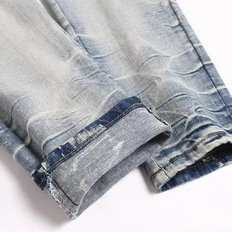 Patchwork Embroidery Jeans