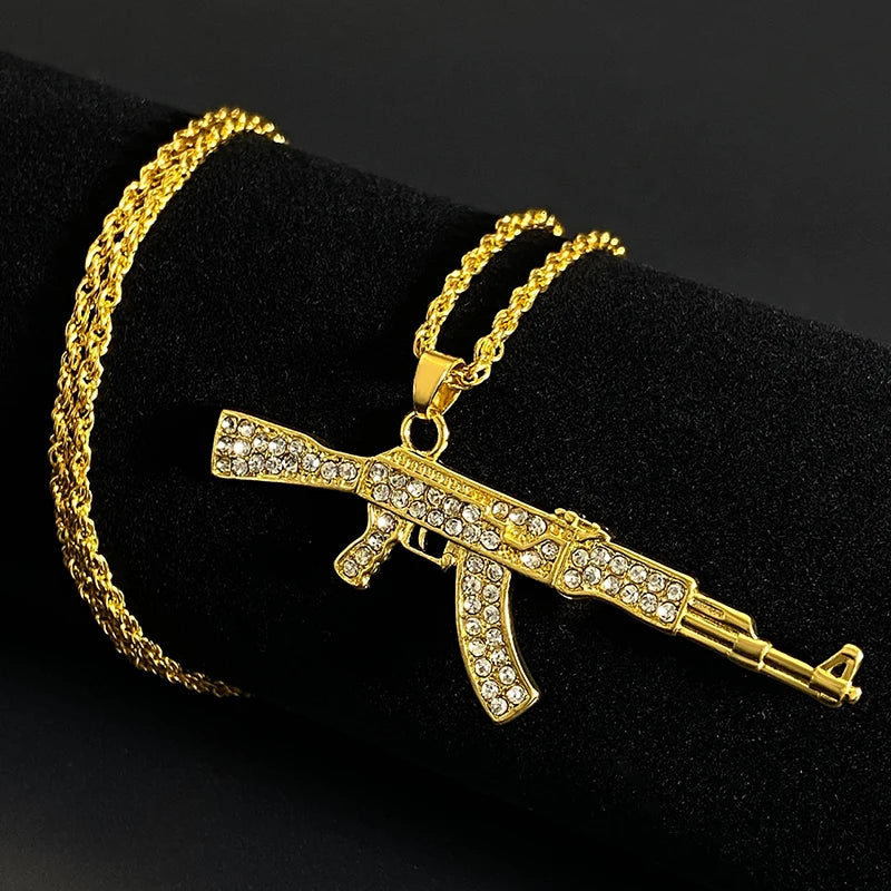 Glock Chain De Oro Amarillo 18K / Silver