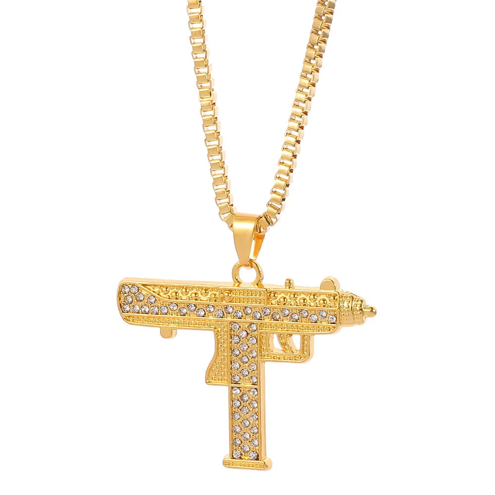 Glock Chain De Oro Amarillo 18K / Silver