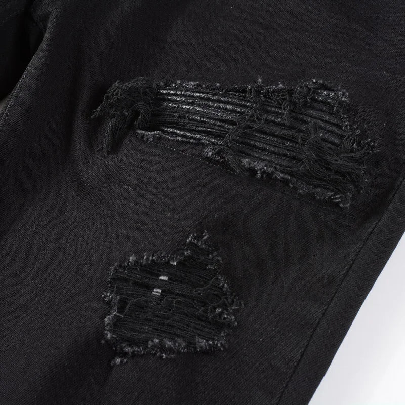 Distressed Black Jeans