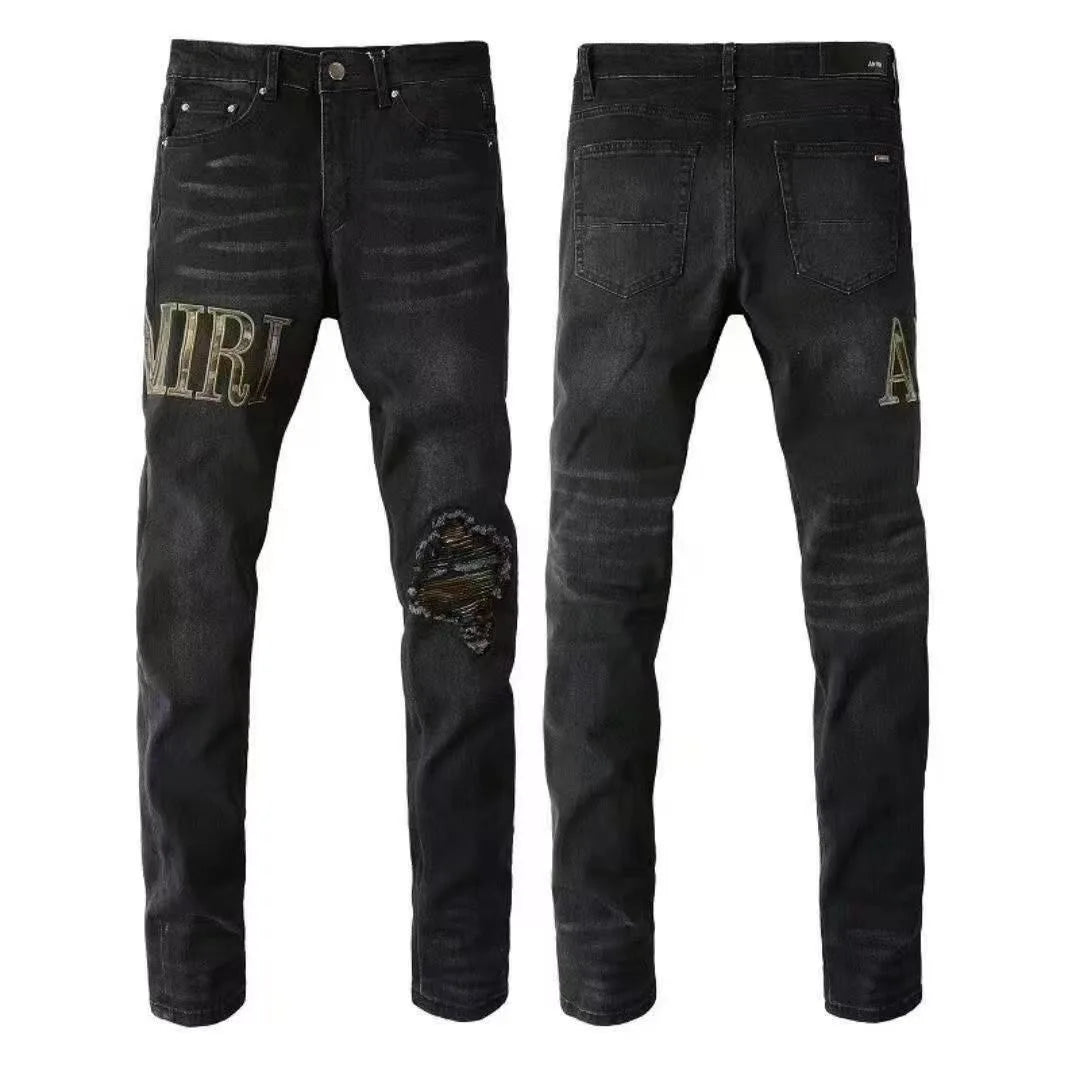 Mlitary Letters Jeans