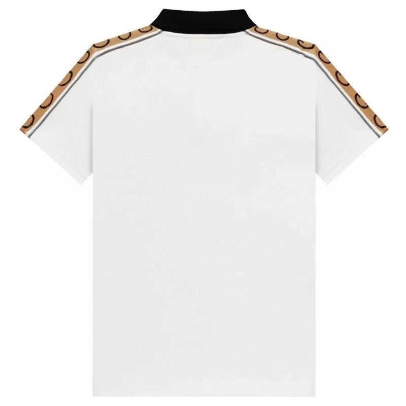 Loose Casual White Polo Shirt