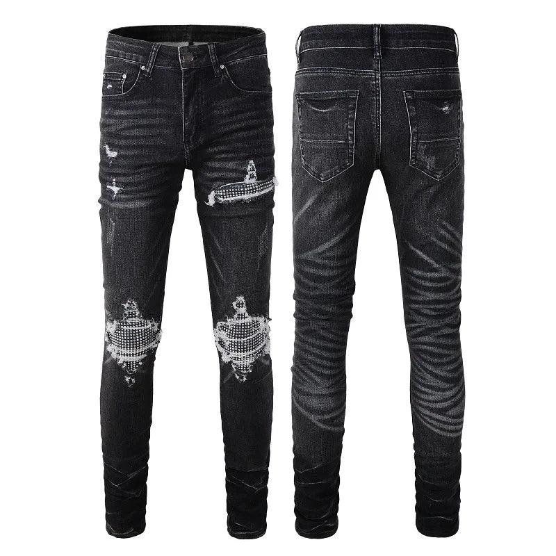 Gray Distressed Jeans