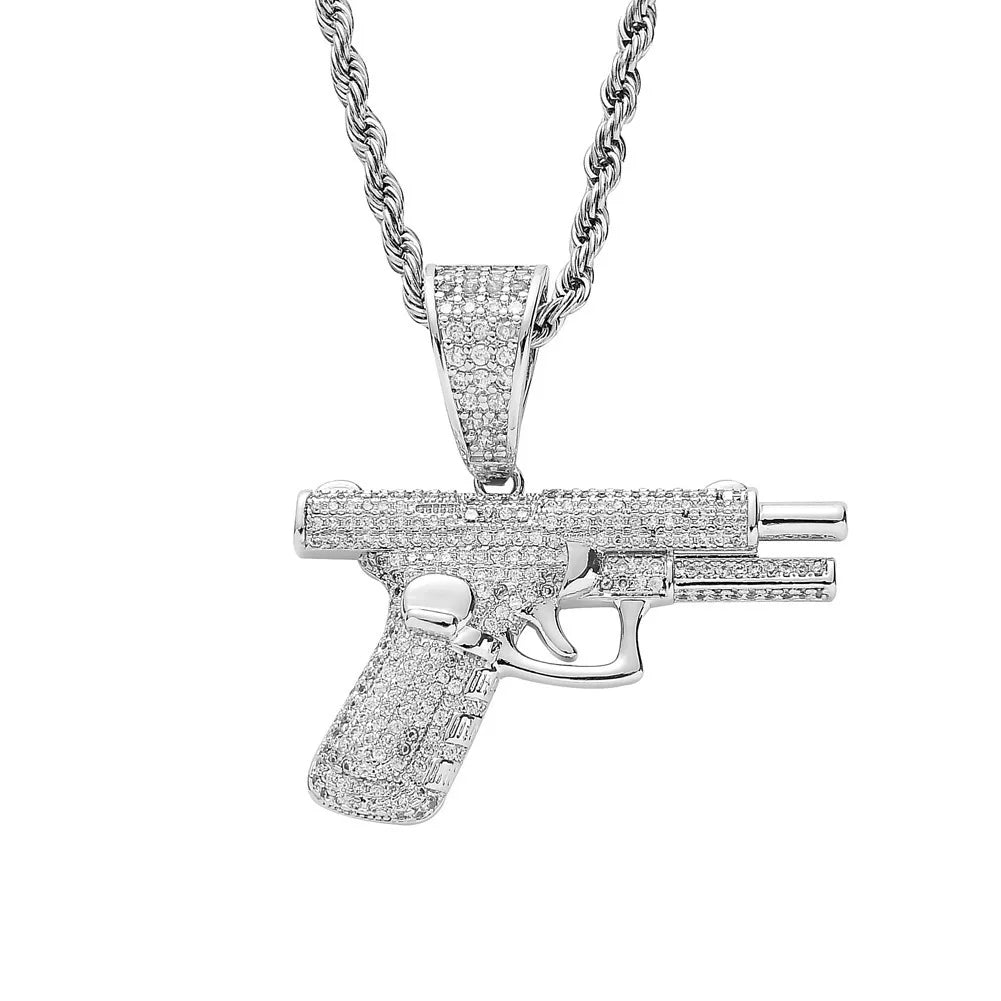 Glock Chain De Oro Amarillo 18K / Silver
