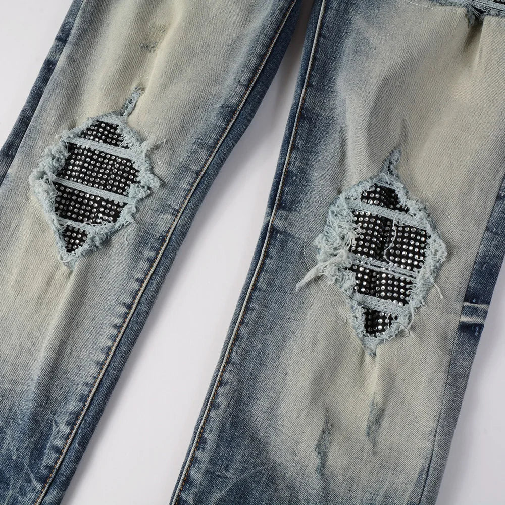 Crystal Patch Denim Jeans