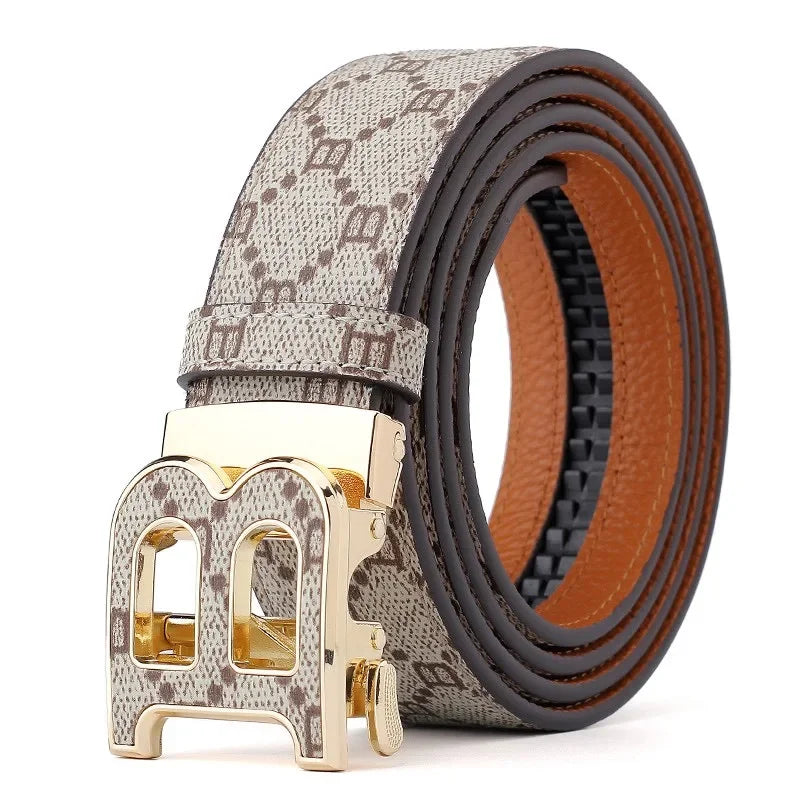 Leather Business Gold Belt