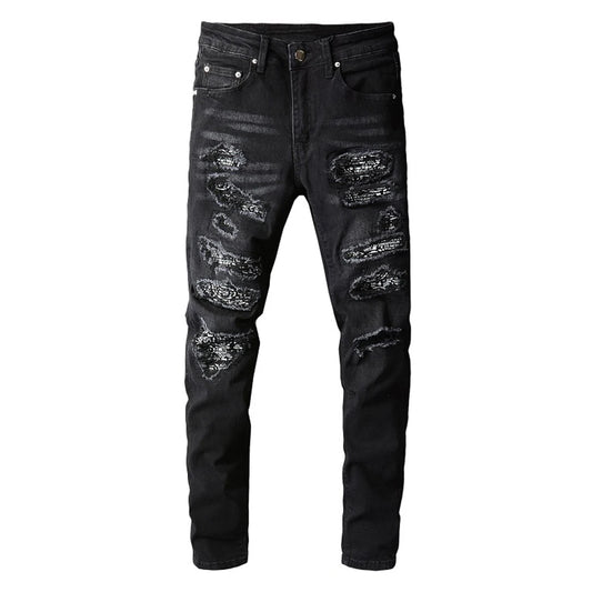 Bandanna Paisley Printed Jeans