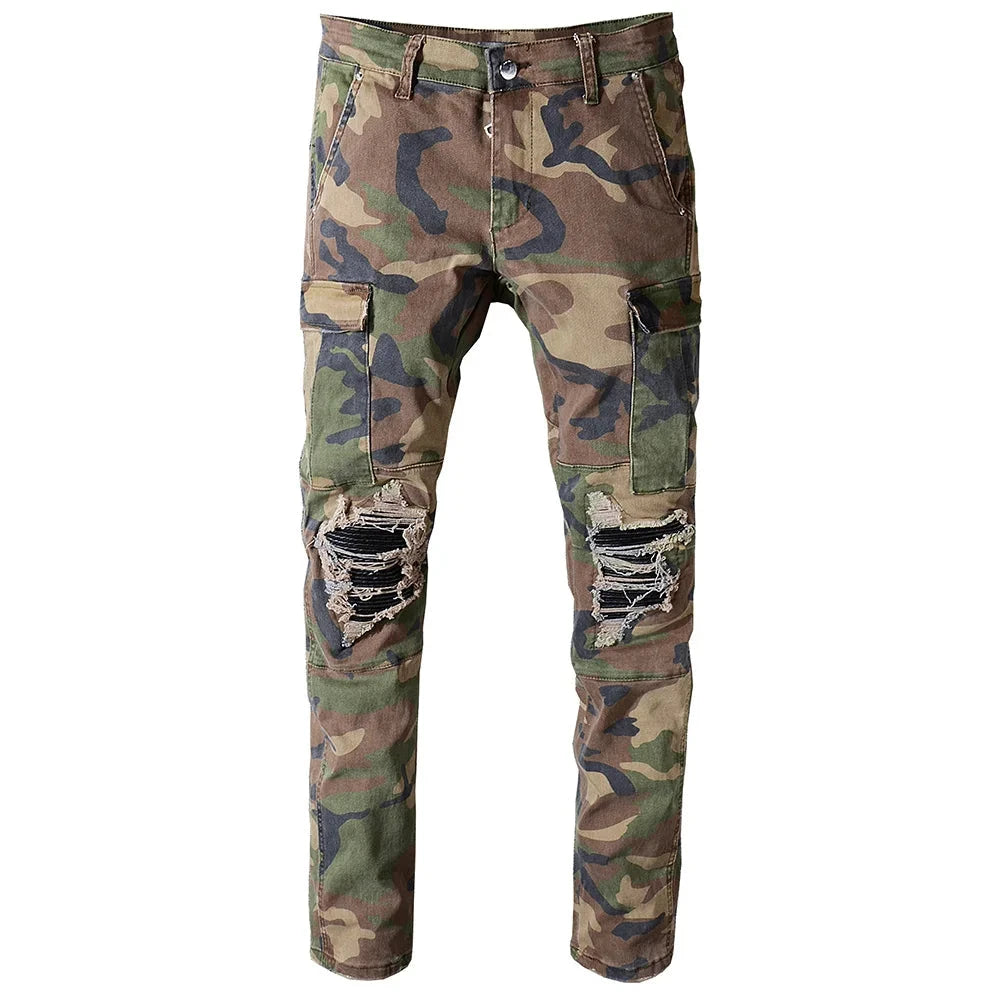 Camouflage Printed Jeans