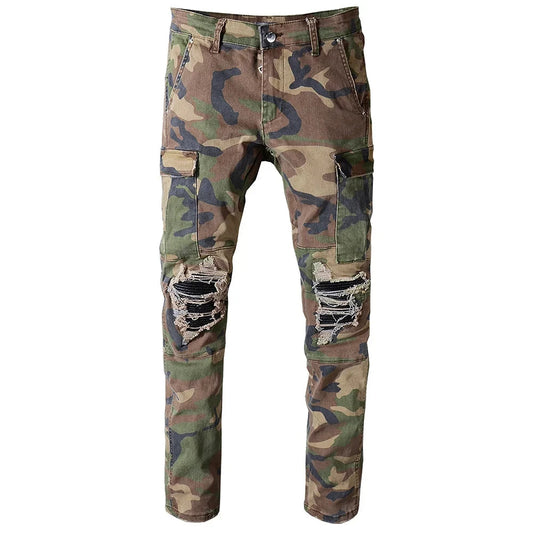 Camouflage Printed Jeans