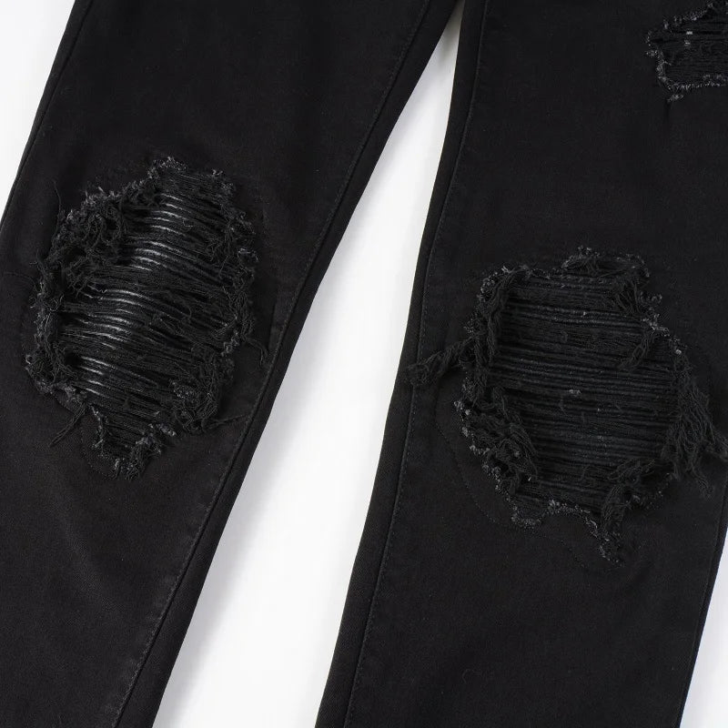 Distressed Black Jeans