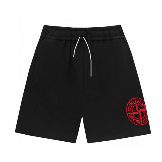 logo print retro shorts
