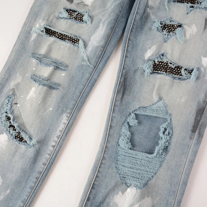 Crystal Stretch Denim Jeans