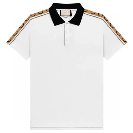 Loose Casual White Polo Shirt