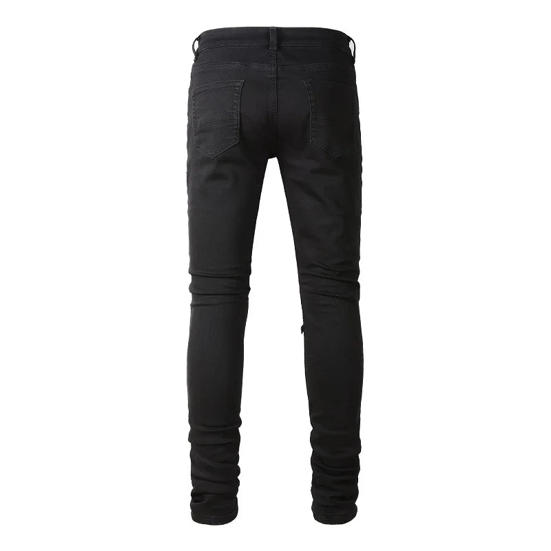 Distressed Black Jeans