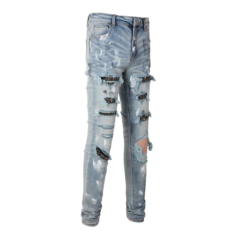 Crystal Stretch Denim Jeans