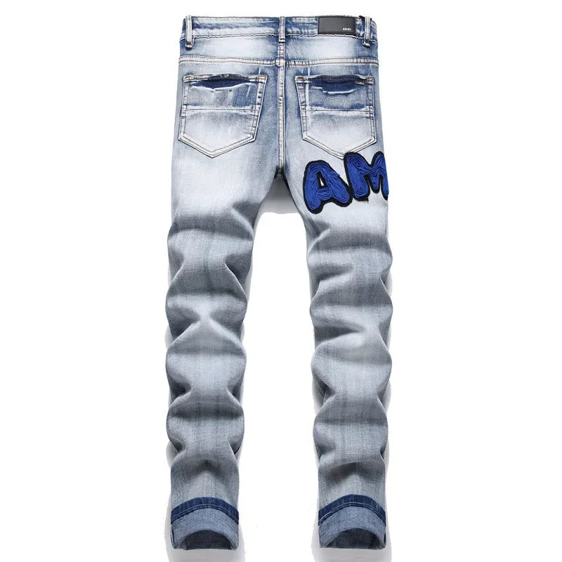 Trendy Hole Design Jeans