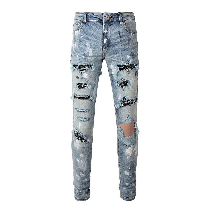 Crystal Stretch Denim Jeans