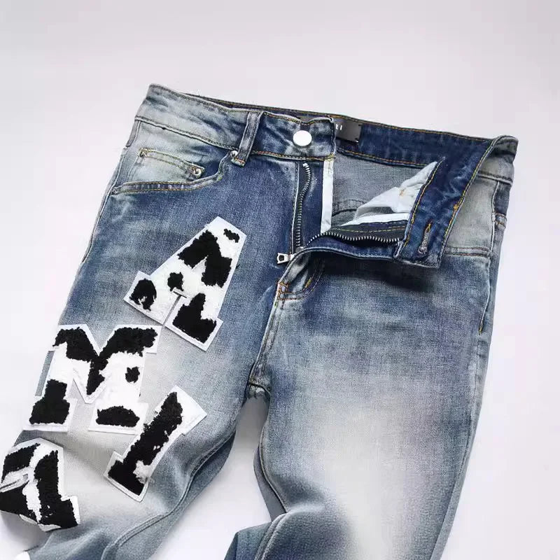 Trendy Embroidered Jeans