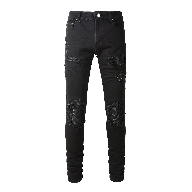 Distressed Black Jeans
