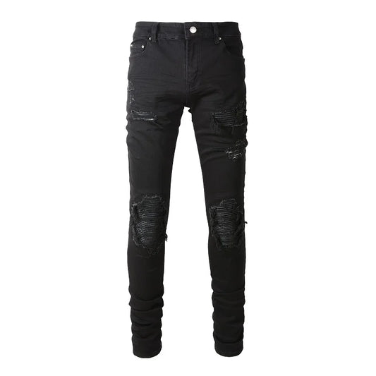 Distressed Black Jeans