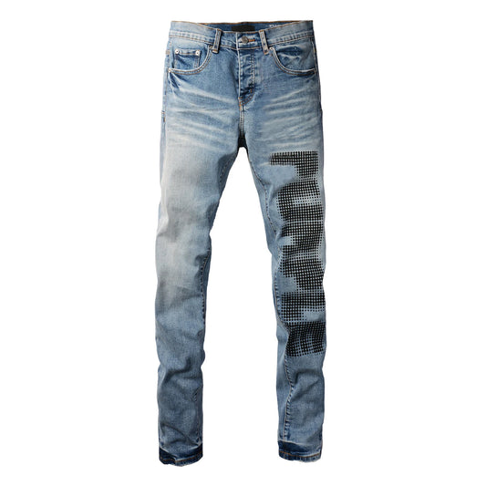 Letters Fashion Jeans