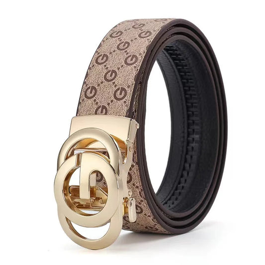 Genuine Gold Leather Belt