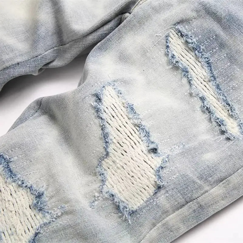 Patchwork Embroidery Jeans