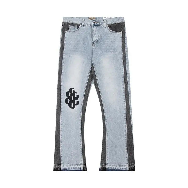 Seasonal Embroidered Flared White Jeans