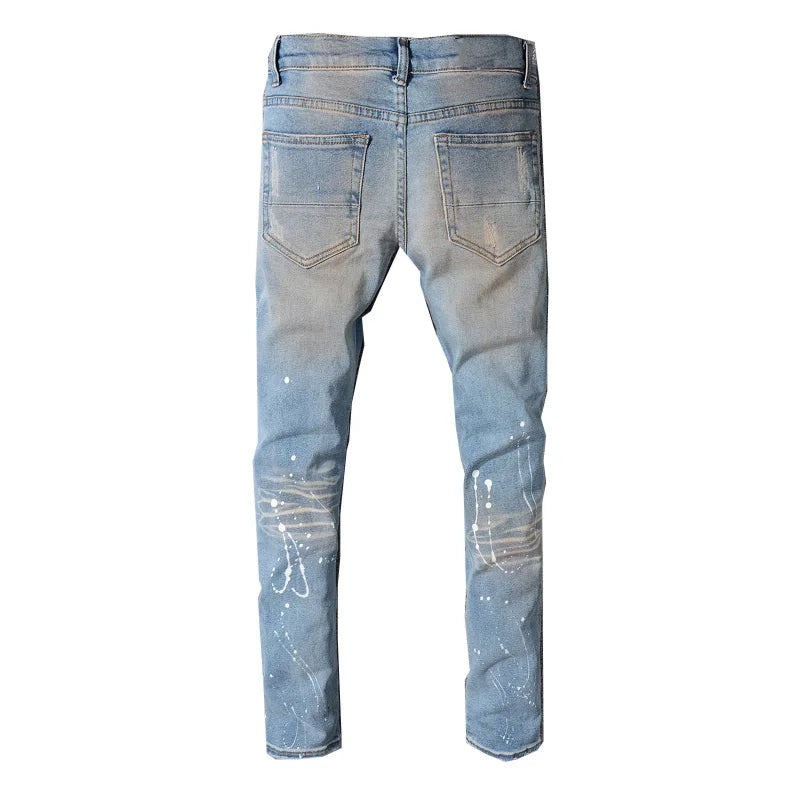 Crystals Patchwork Jeans