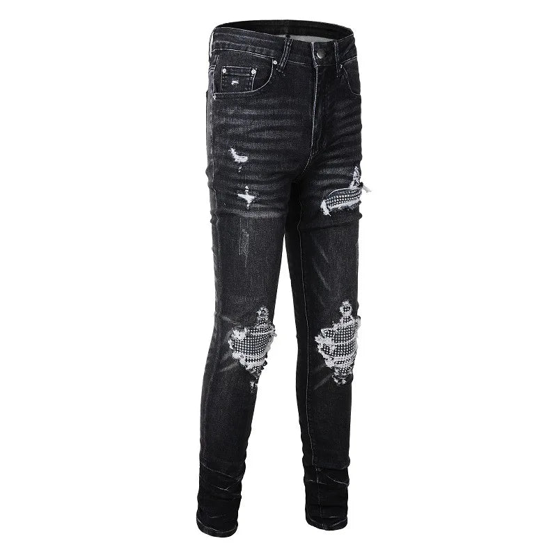 Gray Distressed Jeans