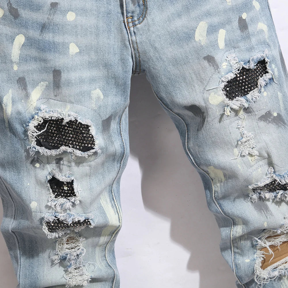 Crystal Patch Denim Jeans