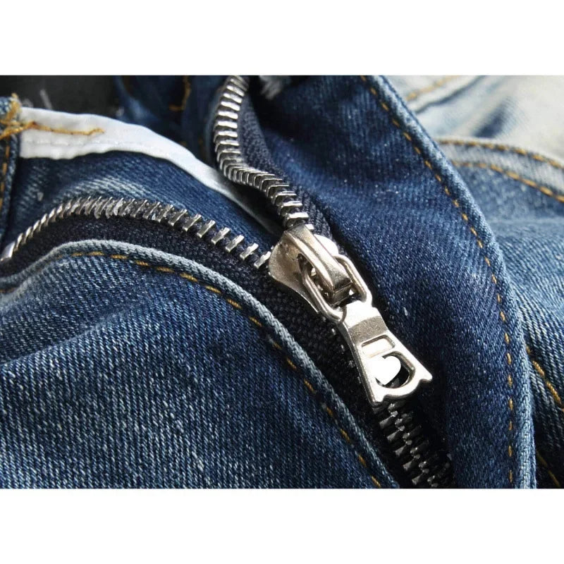 Letter Embroidered Jeans