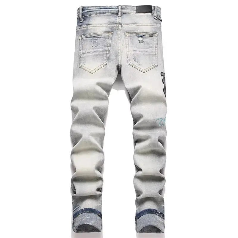 Patchwork Embroidery Jeans