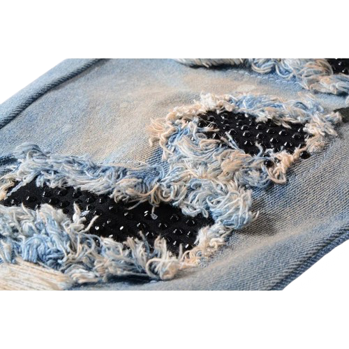 Crystals Patchwork Jeans