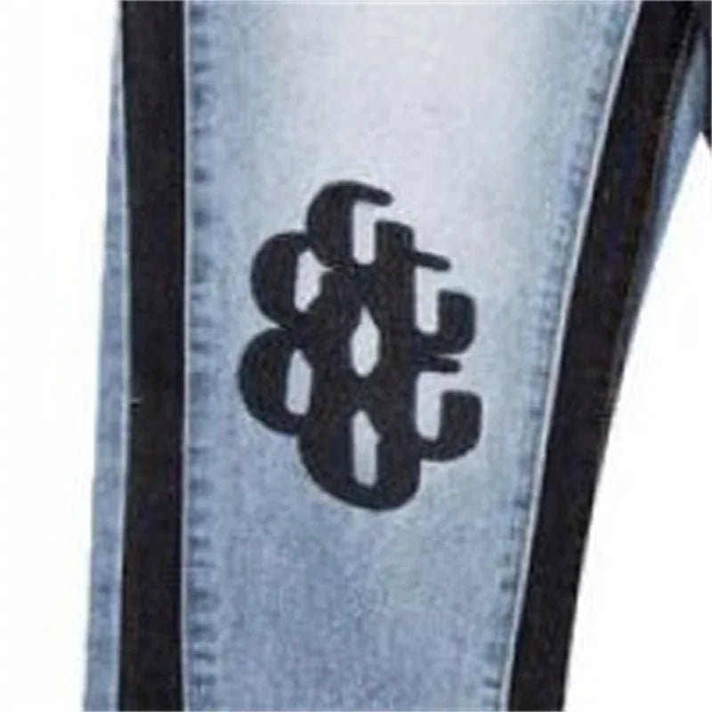 Seasonal Embroidered Flared SkyBlue Jeans