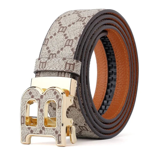 Leather Business Gold Belt